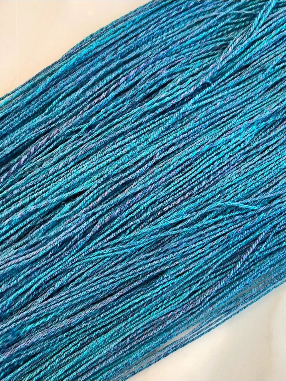 Handspun 100% Bamboo DK Weight Yarn in Blue Bird
